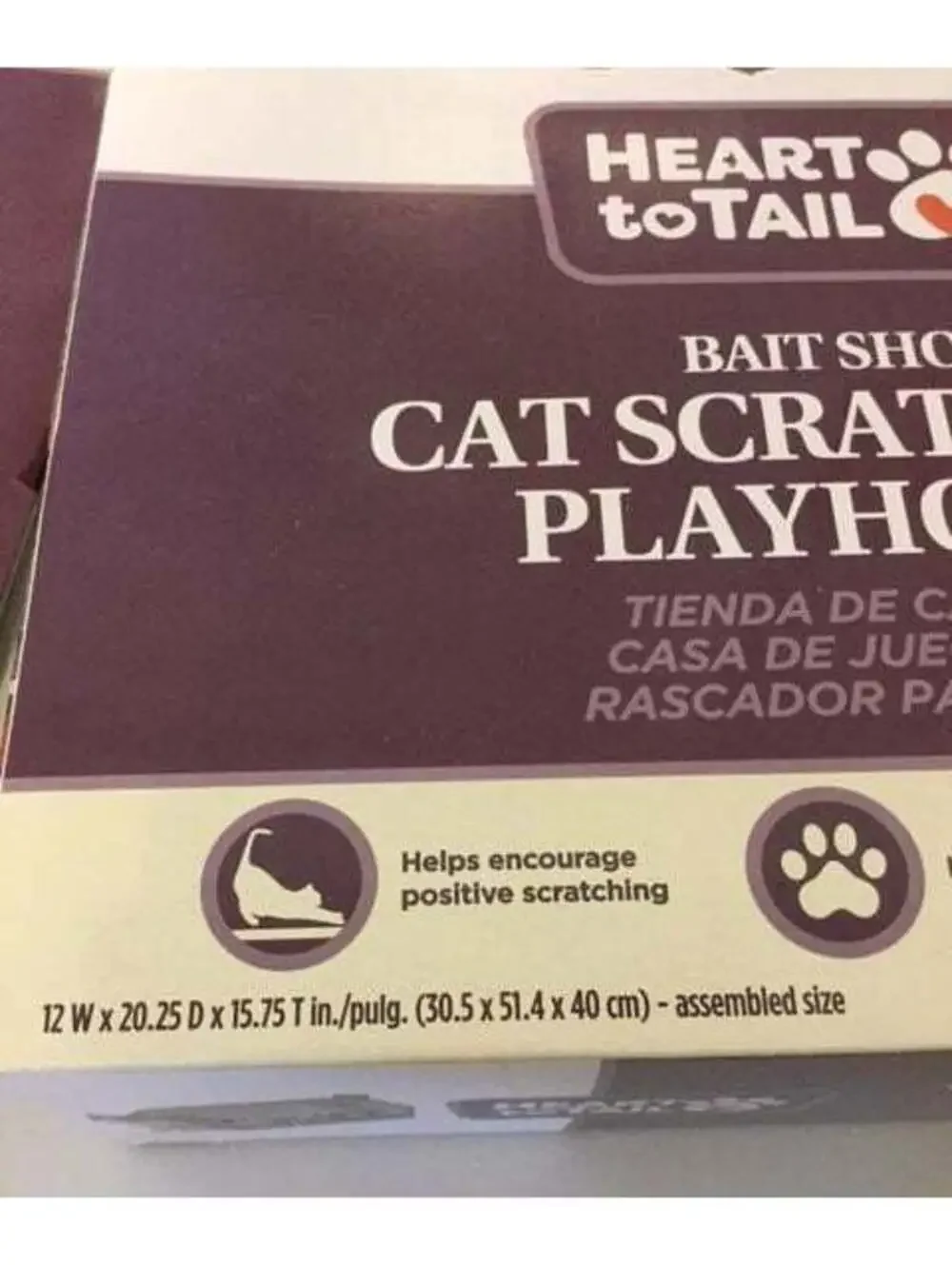 Bait Shop Cat Small Animal Playhouse with Cardboard Scratching Board & Shark Toy